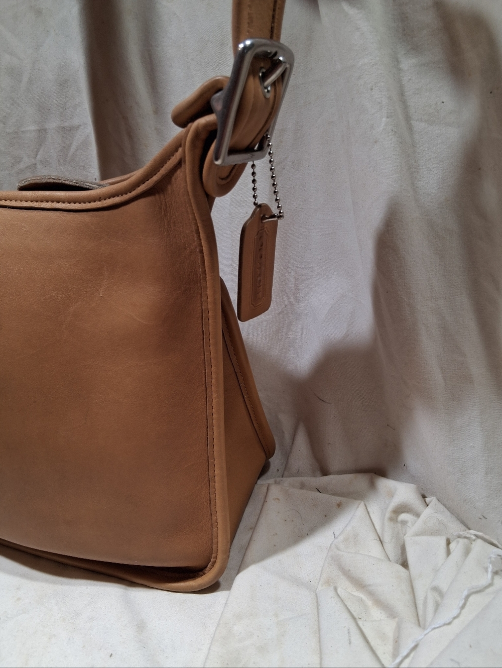 Vintage Coach Tan Large Legacy Zip Bag - Picture 3 of 14